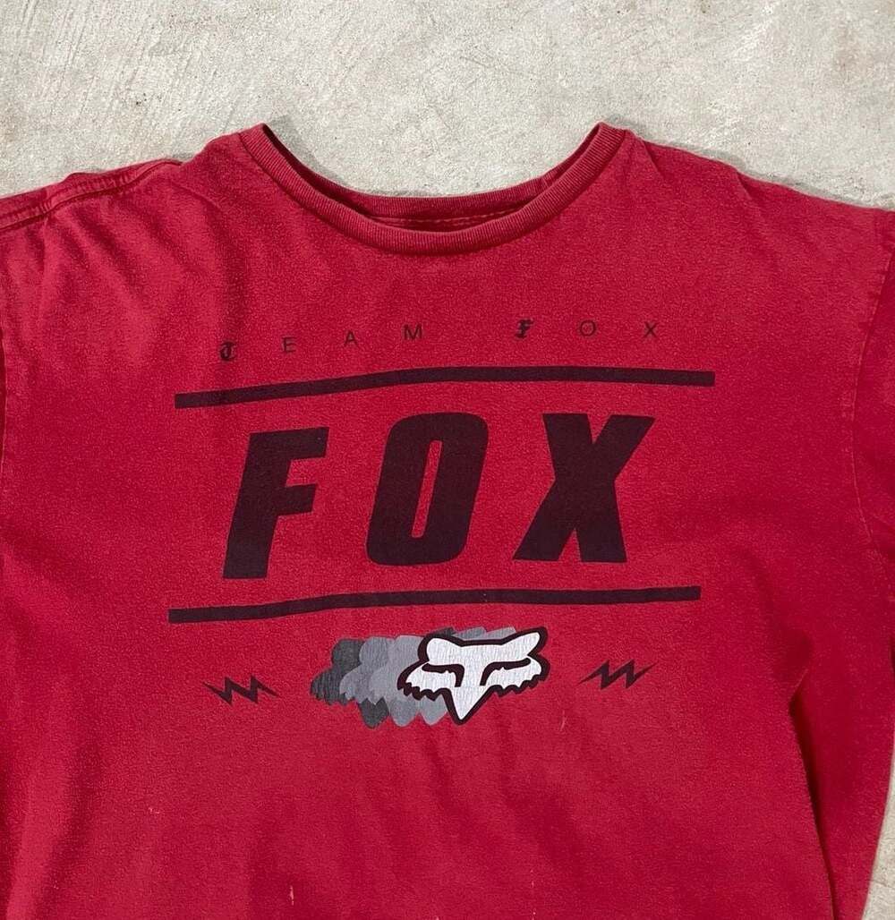 Fox Racing Team Fox Men’s XL Red Graphic T-Shirt Motocross Logo Tee